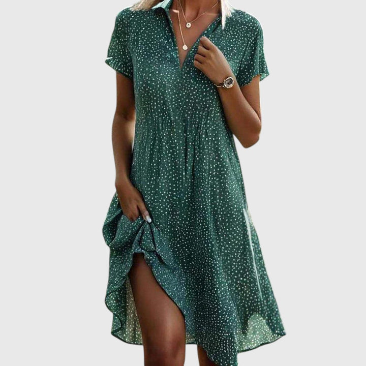 Meghan™ | Short Sleeve Midi Dress