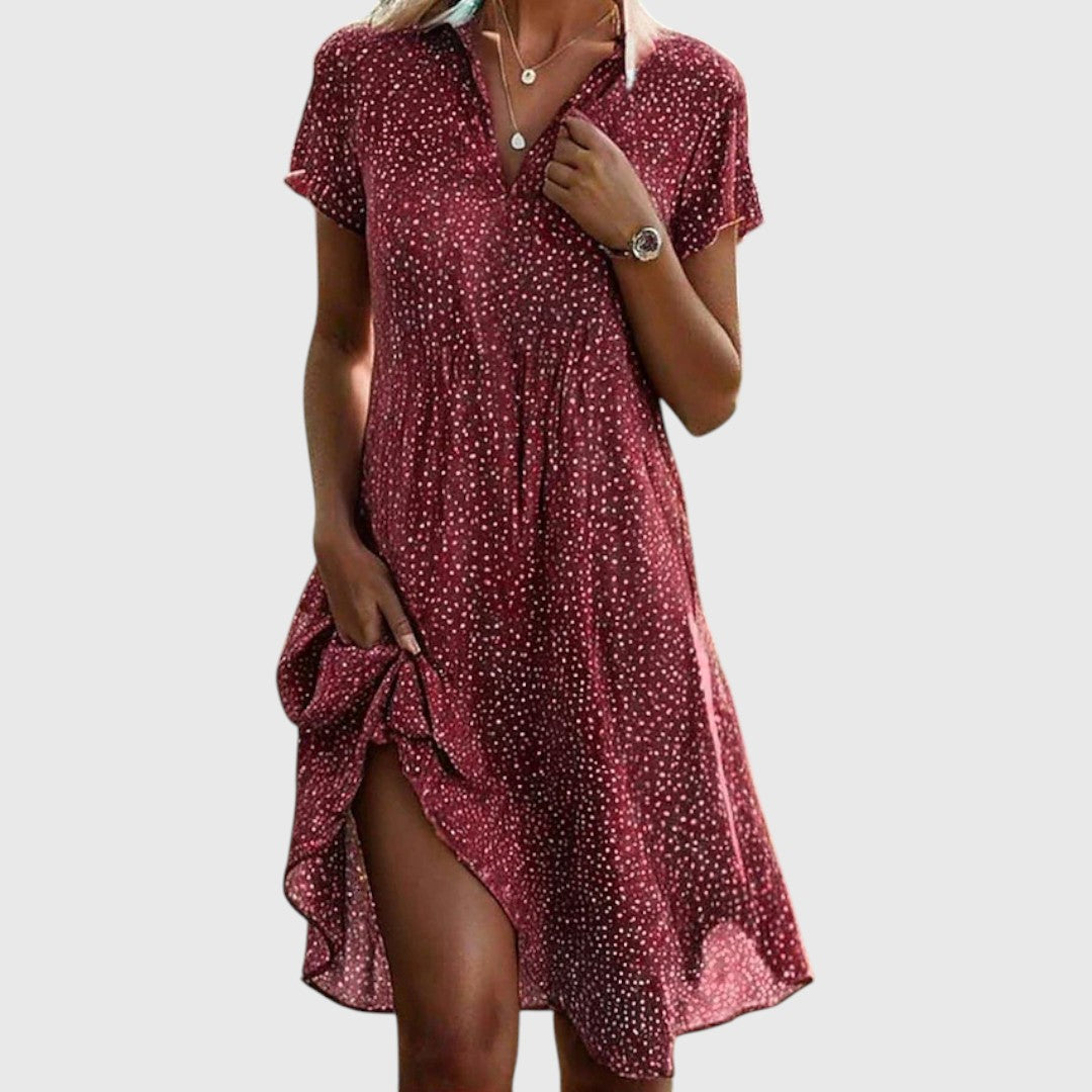 Meghan™ | Short Sleeve Midi Dress