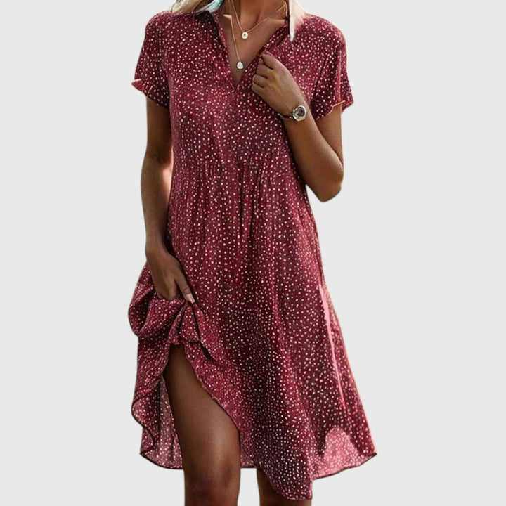 Meghan™ | Short Sleeve Midi Dress