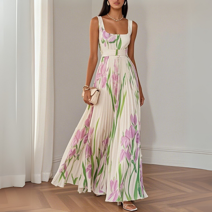 Hyacinth™ | Elegant Floral Maxi Dress